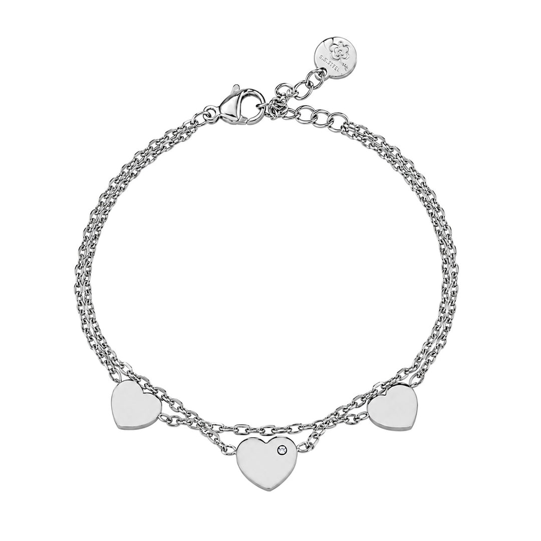 Armband med två kedjor i mitten (316L-stål)