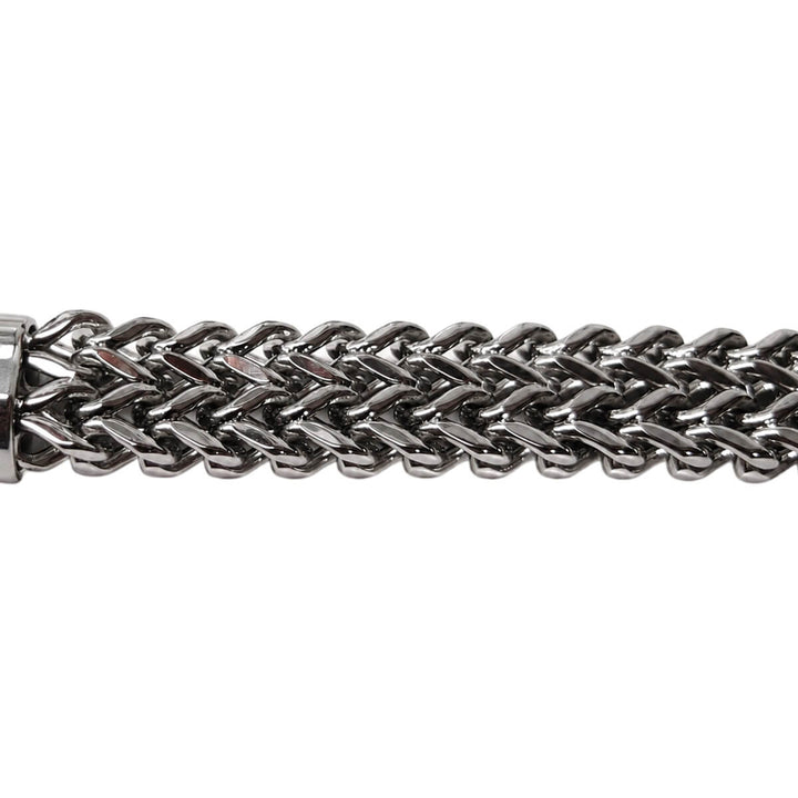Wide foxtail chain bracelet, 1 cm (316L stainless steel)