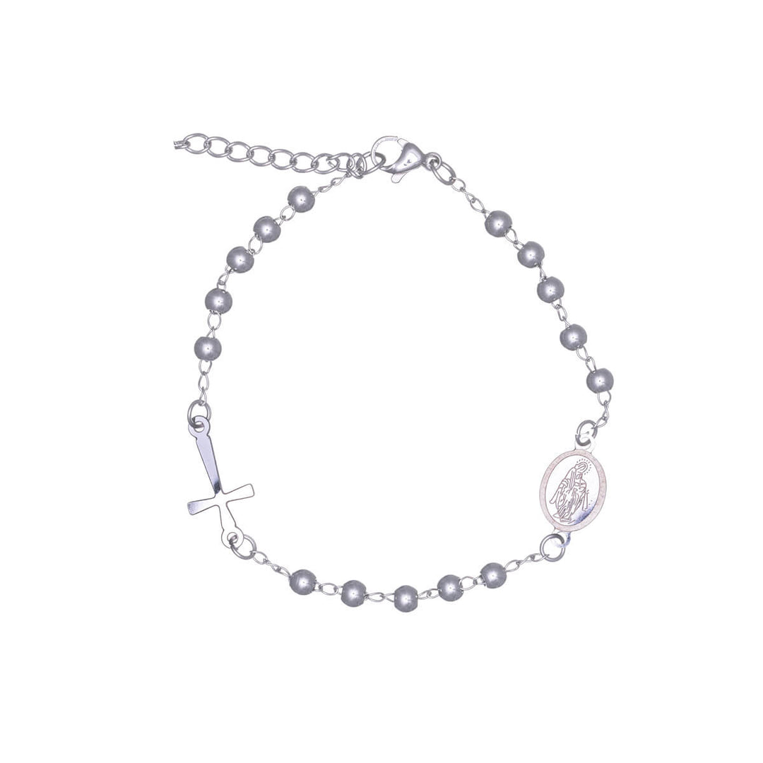 Steel rosary bracelet 4mm