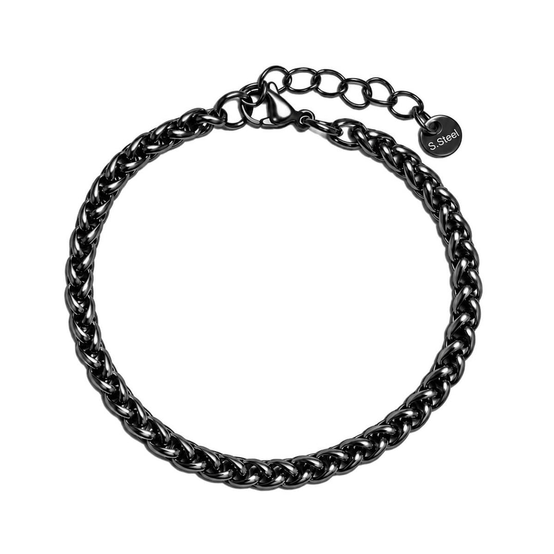 Smalt armband i stål 4mm 21cm (Stål 316L)