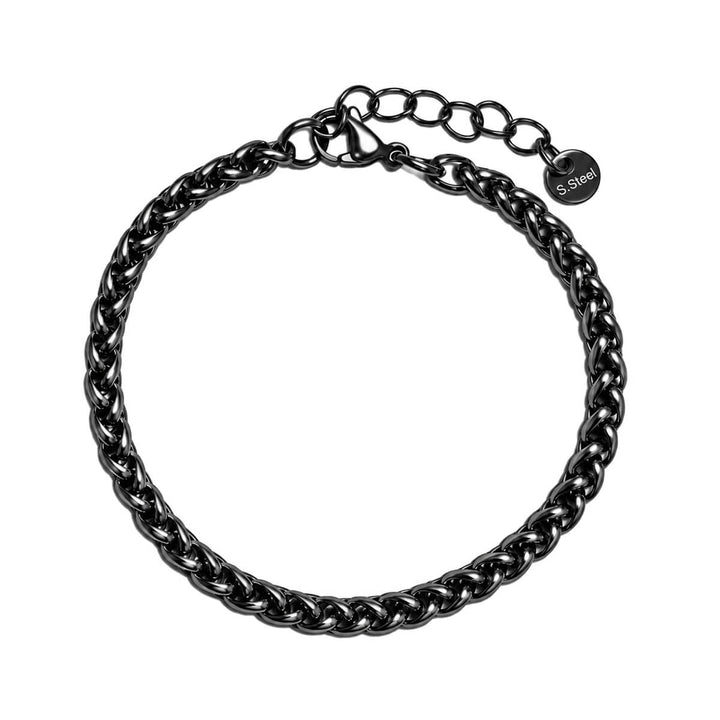 Smalt armband i stål 4mm 21cm (Stål 316L)