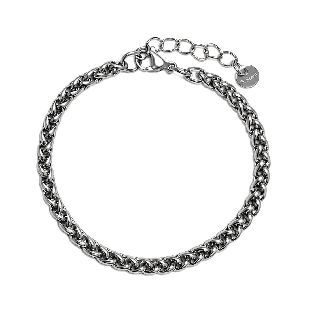 Smalt armband i stål 4mm 21cm (Stål 316L)