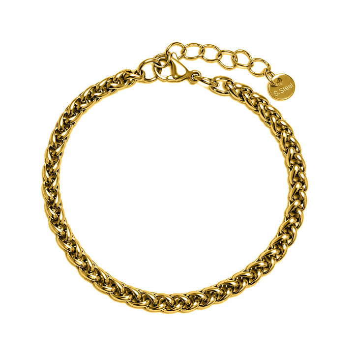 Smalt armband i stål 4mm 21cm (Stål 316L)