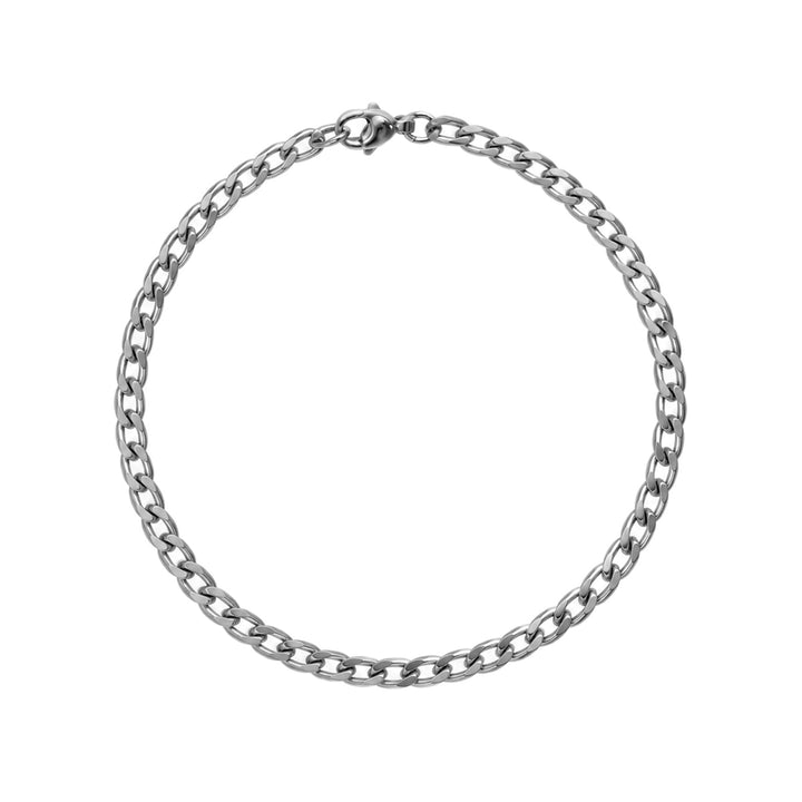 Tunt armband i stål – pansarkedja 4 mm, 20,5 cm