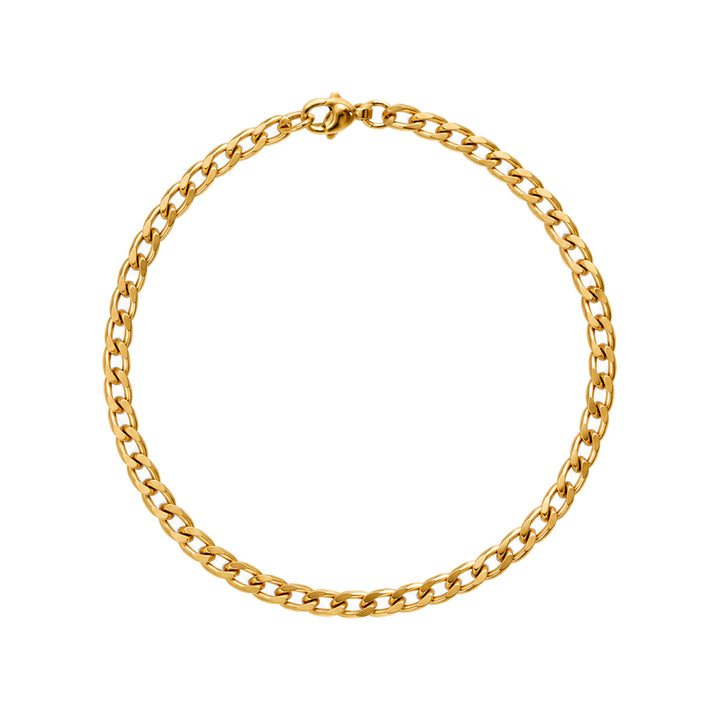 Tunt armband i stål – pansarkedja 4 mm, 20,5 cm