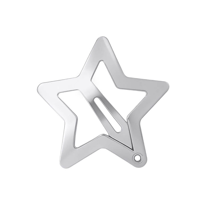 Star clik clak snäppklämma för hår, 4 st