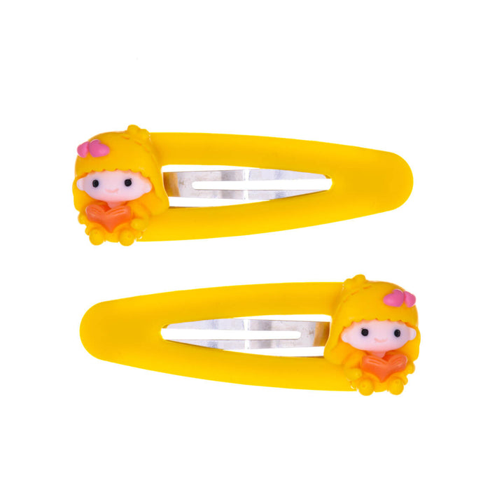 Children's hair clip girl figurine 2pcs