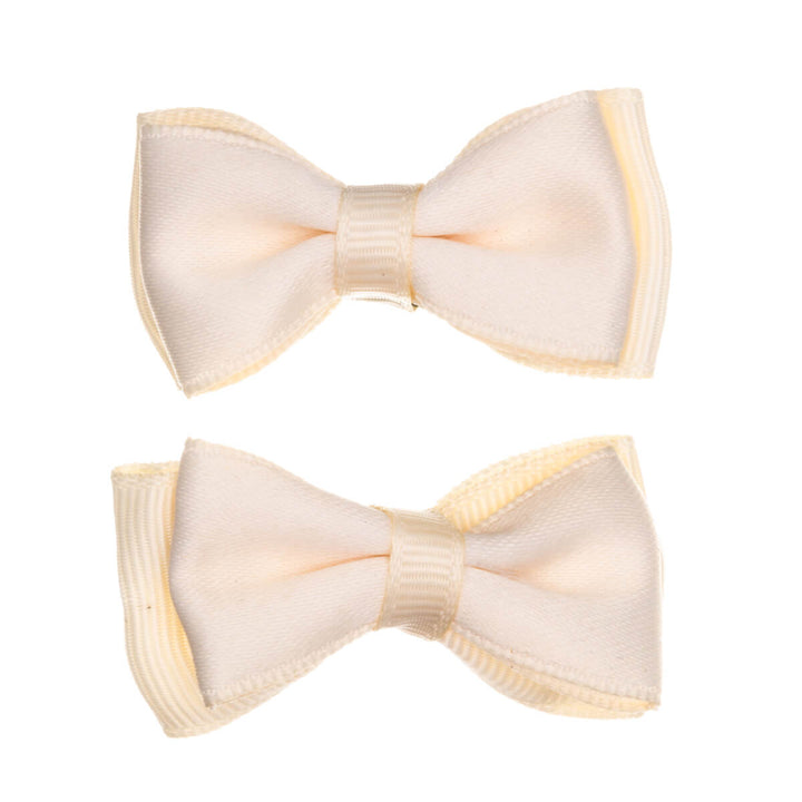 Satin bow hair clip 2pcs