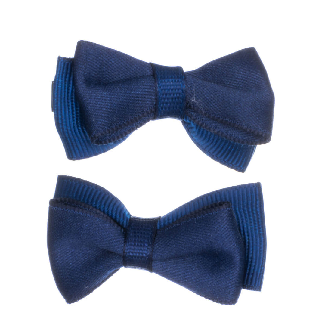 Satin bow hair clip 2pcs