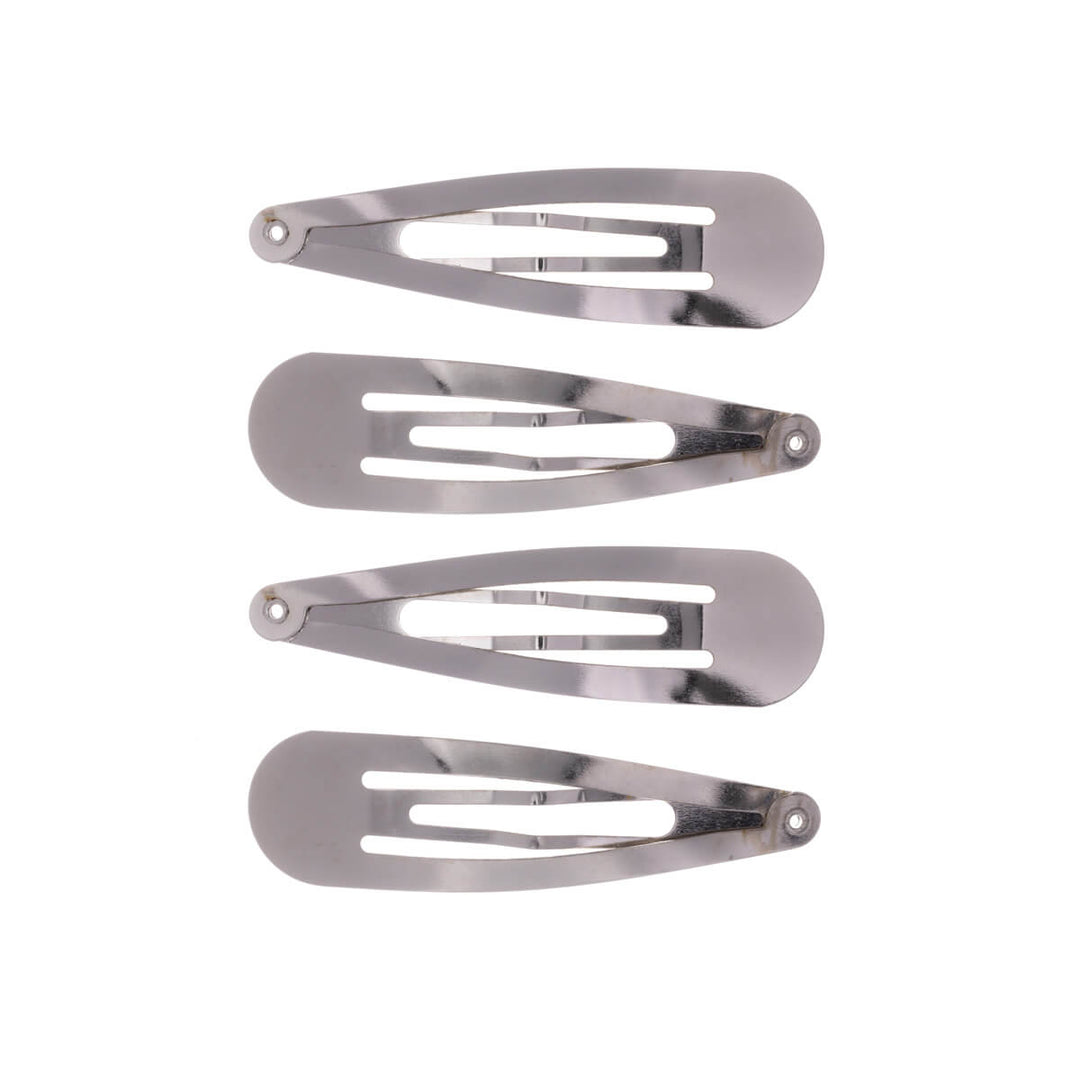 Metal snap clips hair clip 5,8cm 4pcs