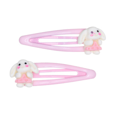 Children's hair clip snap clips small figurines 2pcs