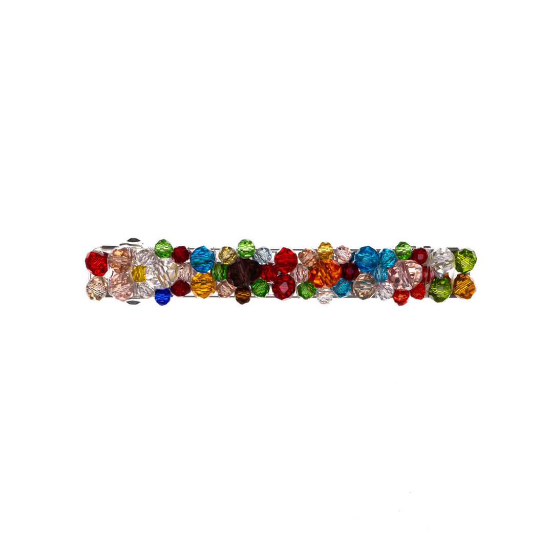 Colourful glass bead hair clip