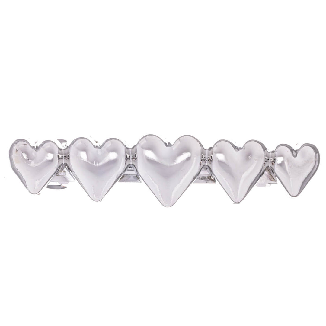 Metallic hair clip heart decoration