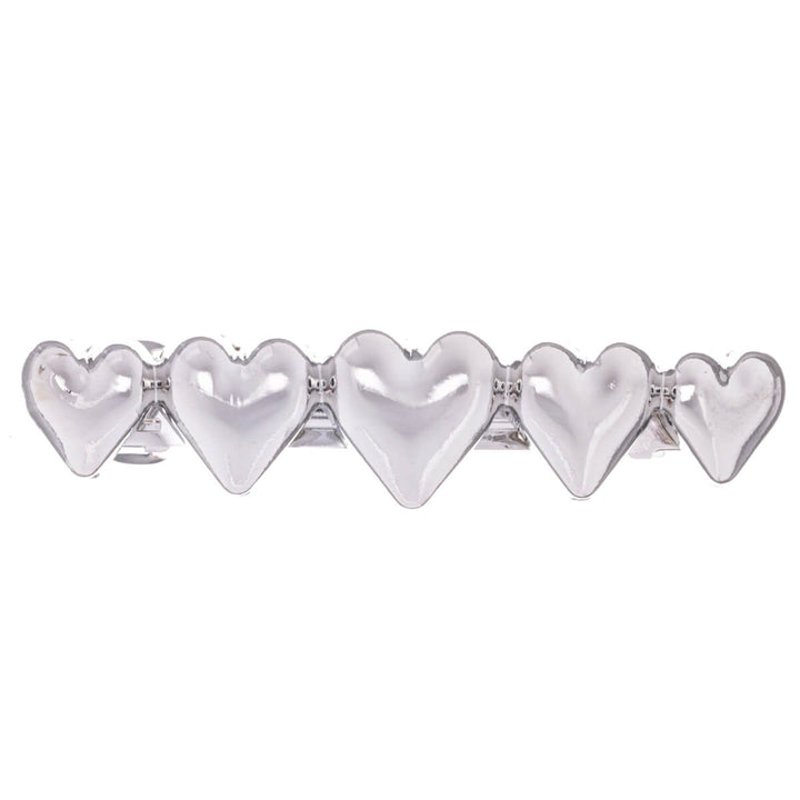 Metallic hair clip heart decoration