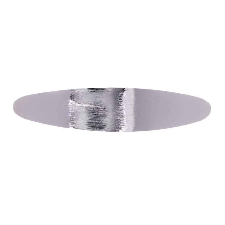 Metallic brushed oval hair clip