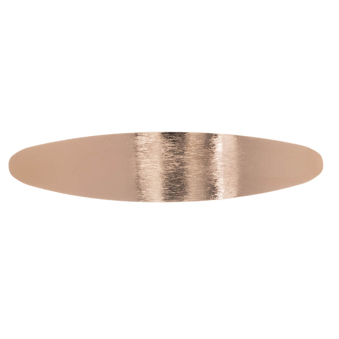 Metallic brushed oval hair clip