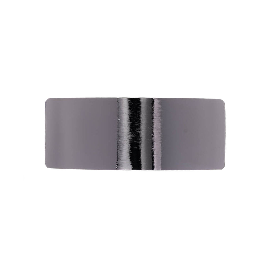 Metallic brushed rectangle hair clip