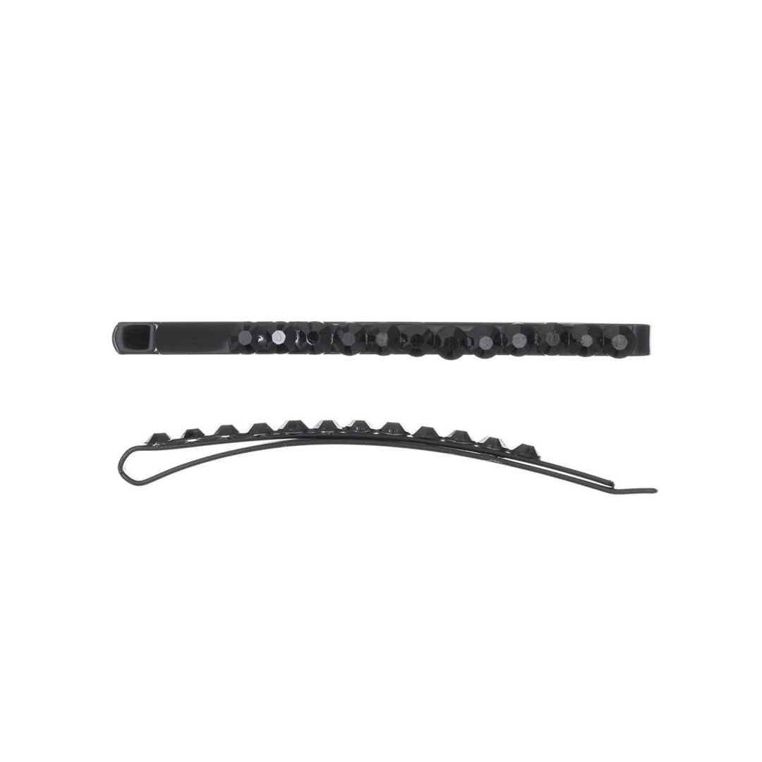 Stone black hair pins 2pcs