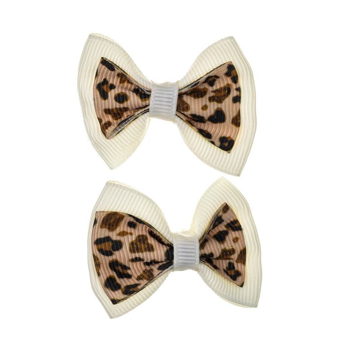 Animal bow tie hair clip 2pcs