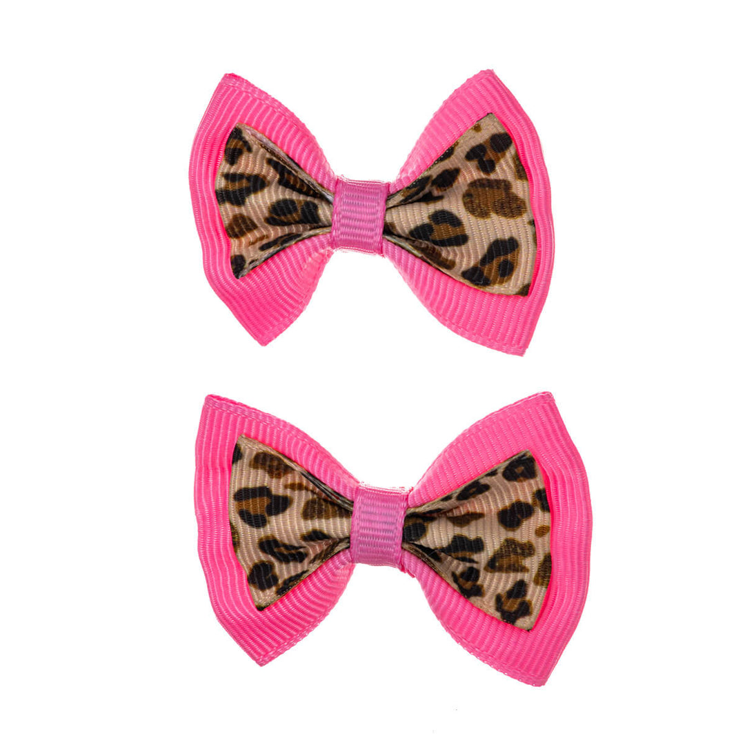 Animal bow tie hair clip 2pcs