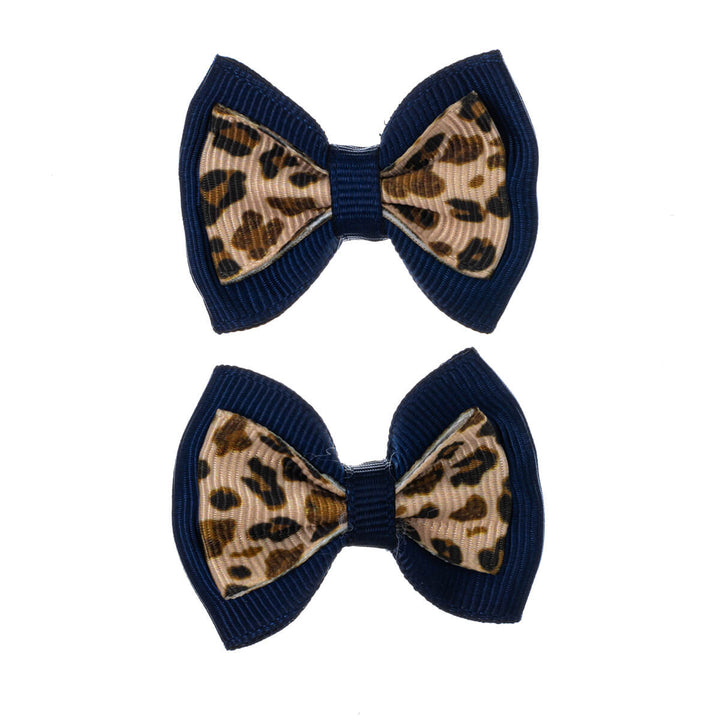 Animal bow tie hair clip 2pcs