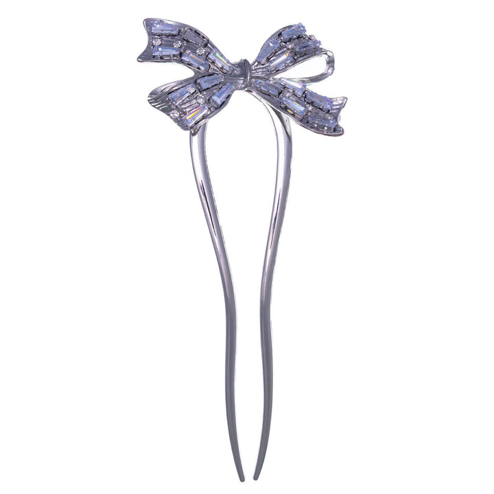 Rocky bow metallic pin invisible hairpin 11.5cm