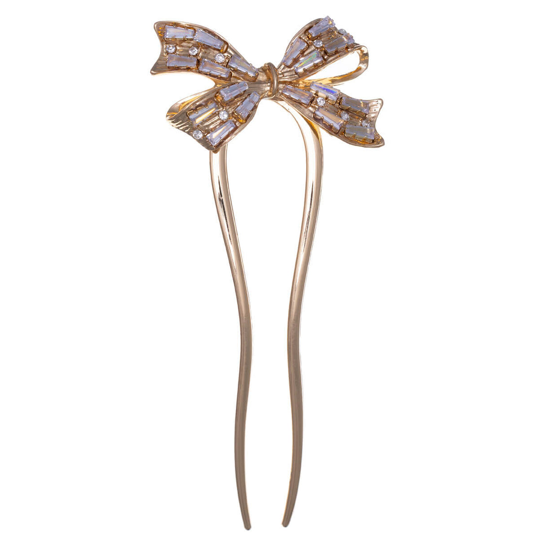 Rocky bow metallic pin invisible hairpin 11.5cm