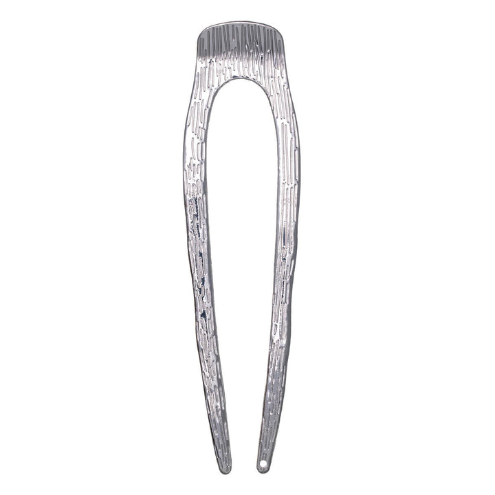 Mönstrad metallic French hair pin Fransk hårnål 13cm