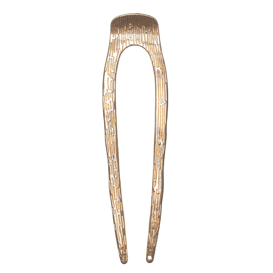 Mönstrad metallic French hair pin Fransk hårnål 13cm
