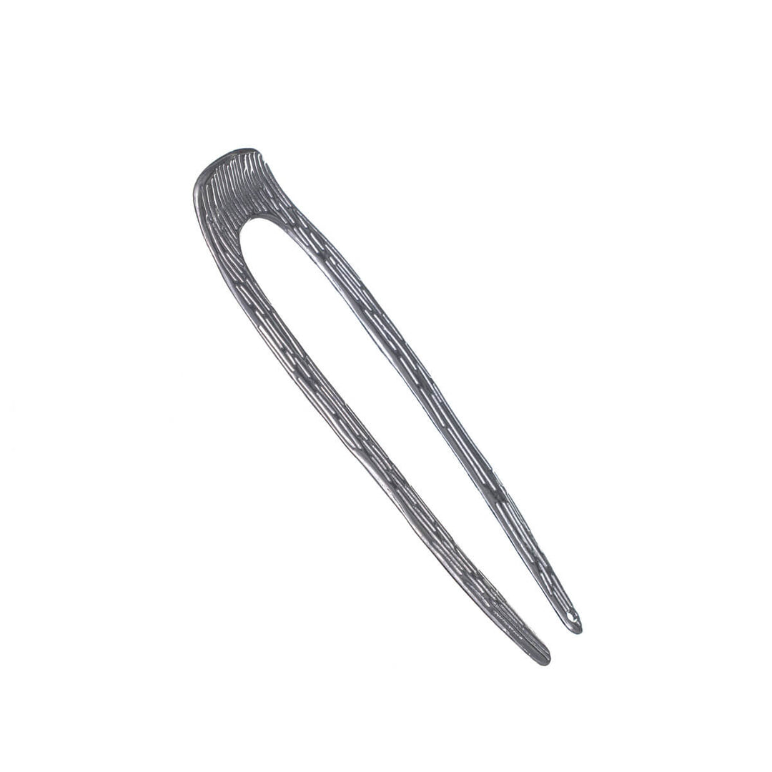 Patterned metallic French hair pin French hairpin 9.5cm