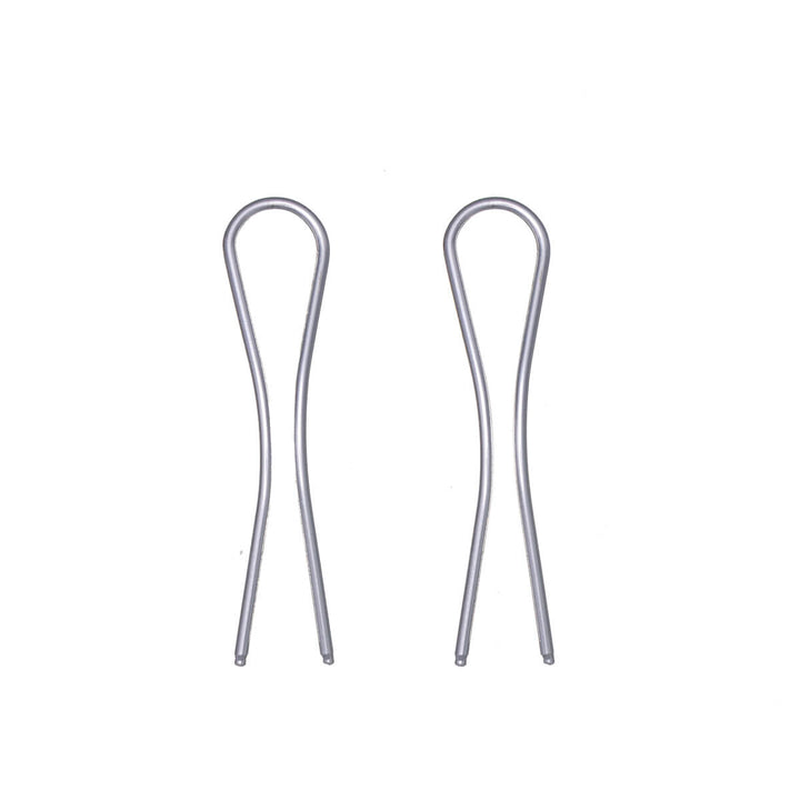 Liten metallisk French hair pin Fransk hårnål 6,3cm 2st