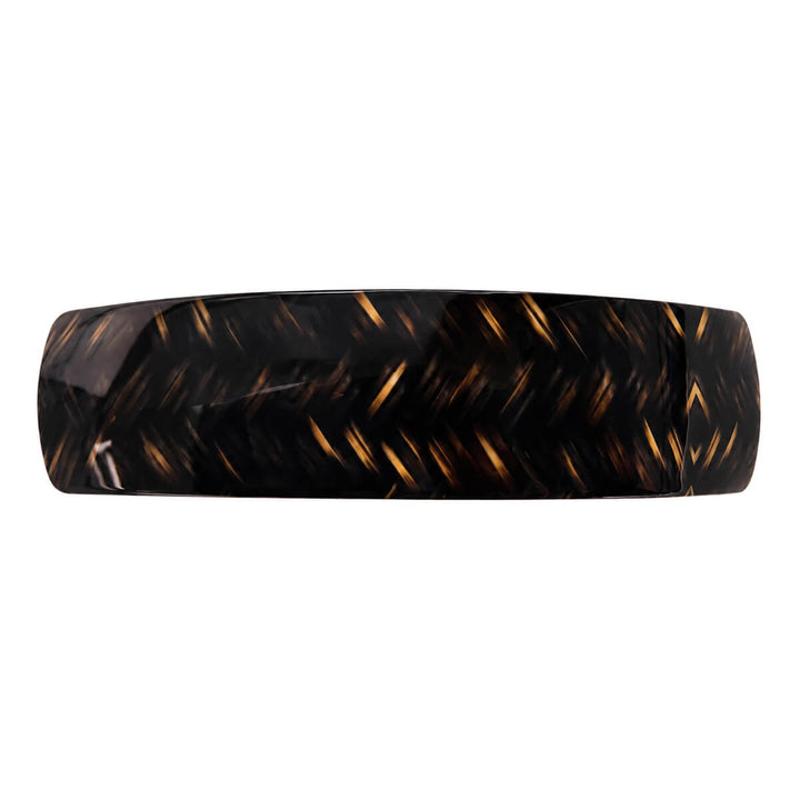 Braided curved rectangular hair clip 9 cm