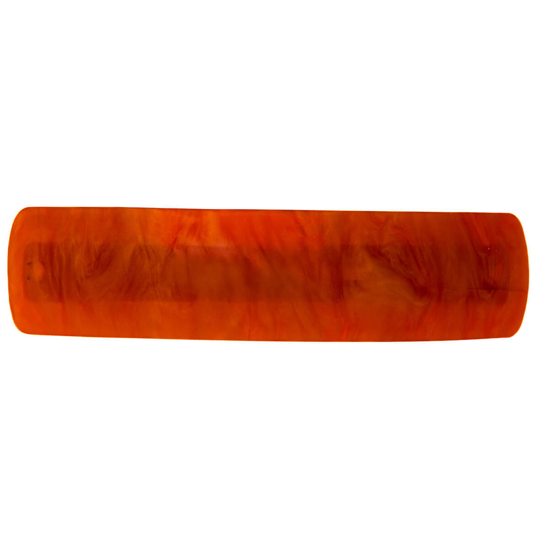 Patterned curved rectangular hair clip 9 cm