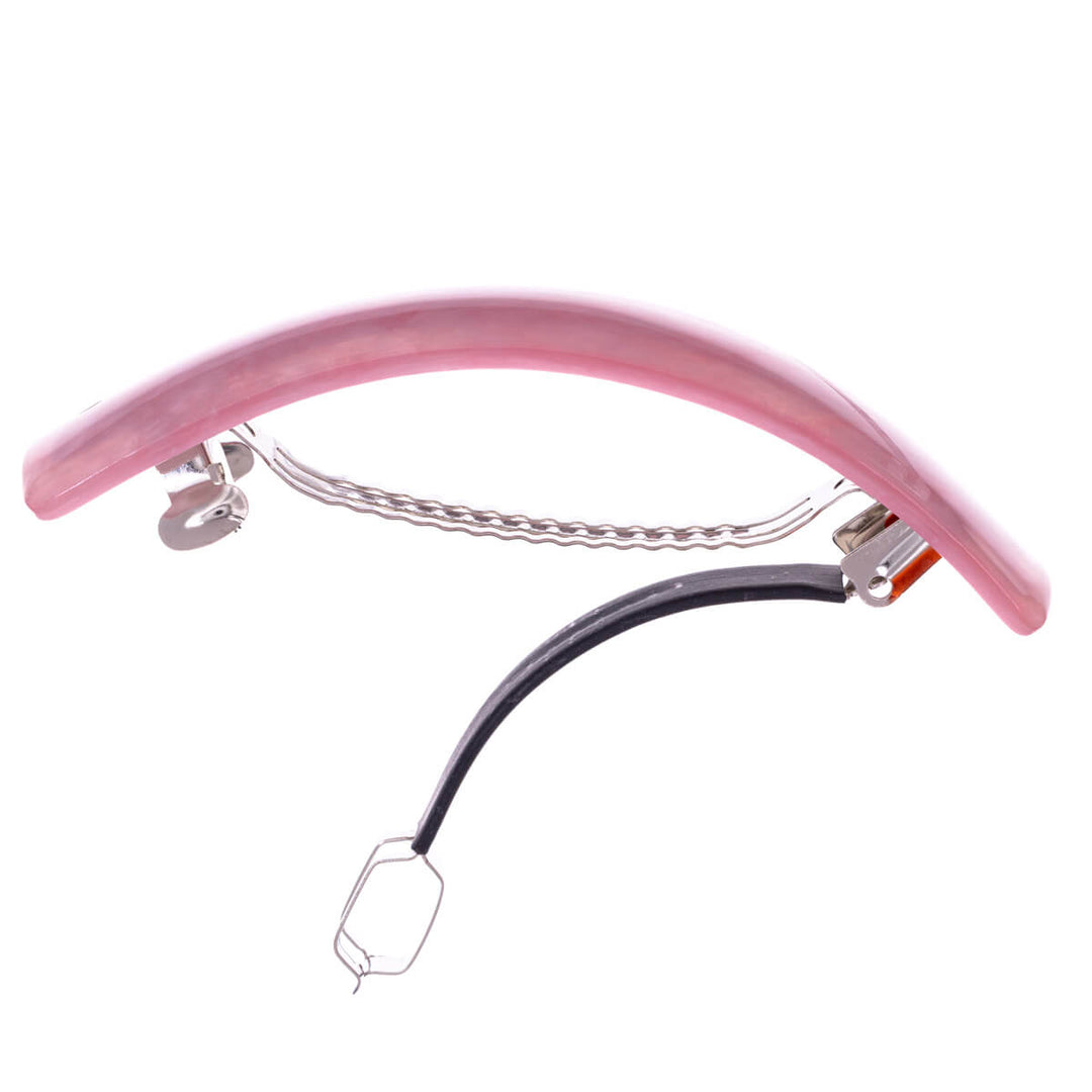 Patterned curved rectangular hair clip 9 cm