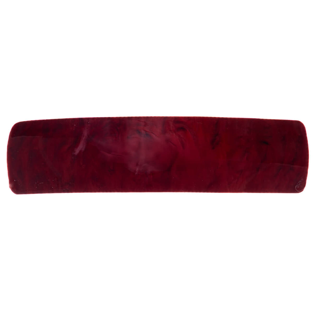 Patterned curved rectangular hair clip 9 cm