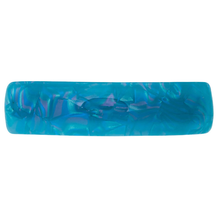Sparkling patterned curved rectangular hair clip 9cm