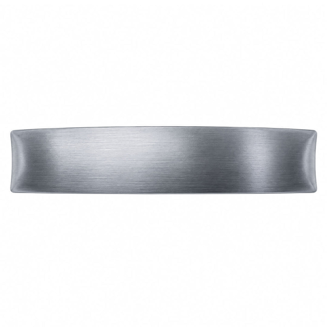 Curved Rectangular Hair Clip - Satin-Finished Surface