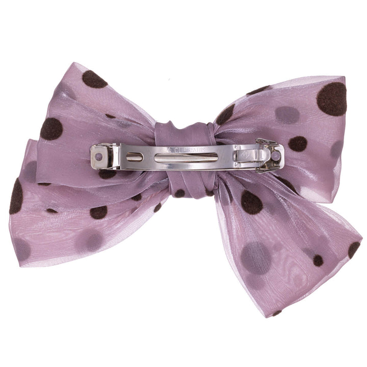 Polka dotted hair bow tie hair clip 15cm