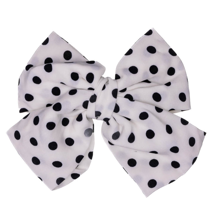 Speckled hair bow tie hair clip 14cm