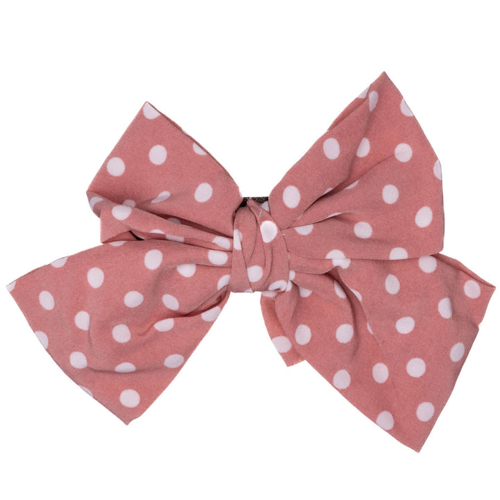 Speckled hair bow tie hair clip 14cm