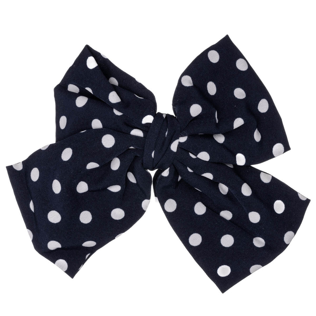 Speckled hair bow tie hair clip 14cm