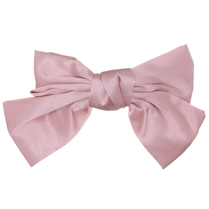 Monochrome satin hair bow tie hair clip 20cm