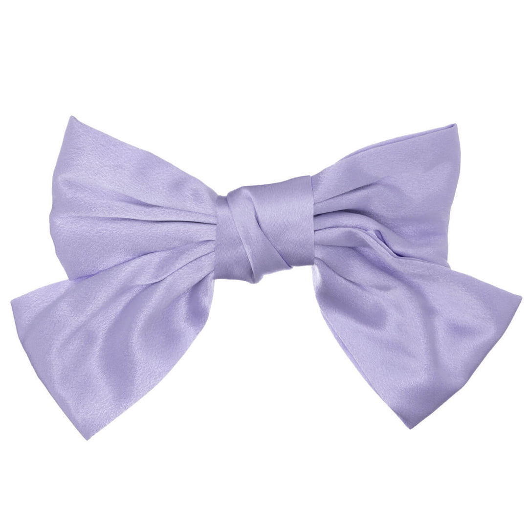 Monochrome satin hair bow tie hair clip 20cm