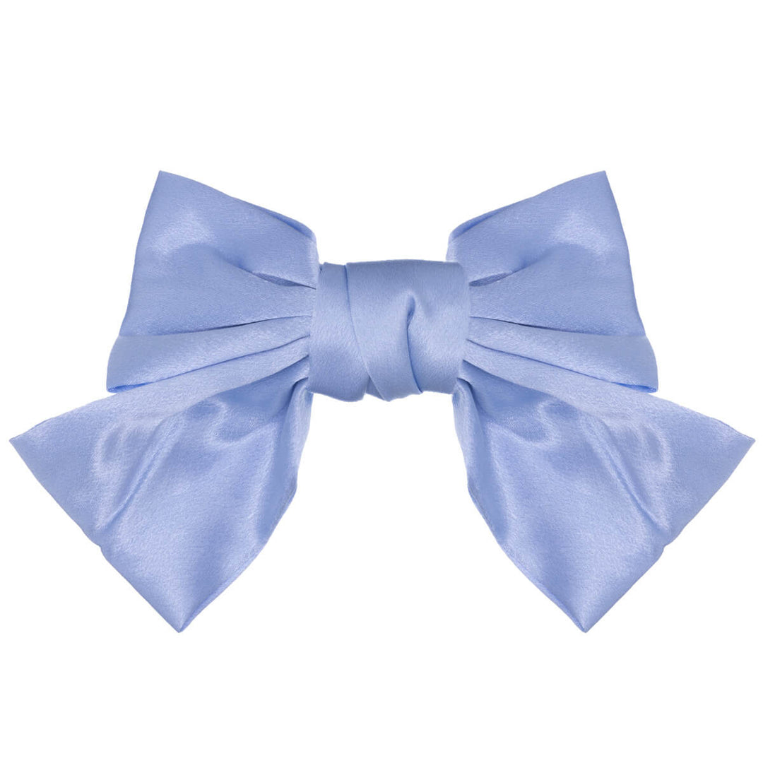 Monochrome satin hair bow tie hair clip 20cm