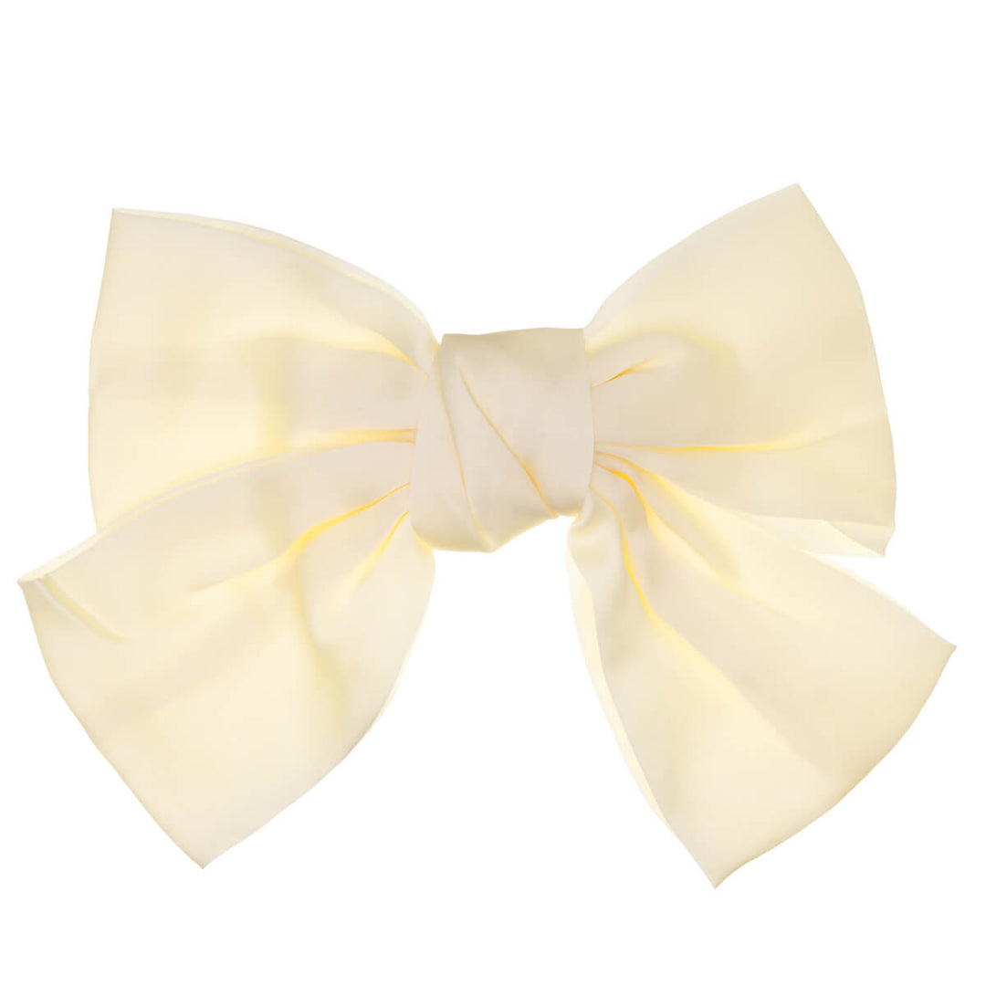 Monochrome satin hair bow tie hair clip 20cm