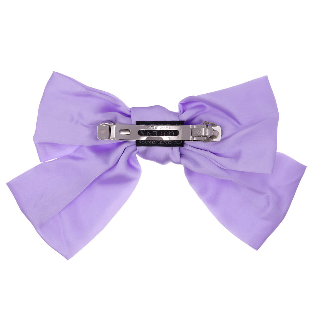 Monochrome satin hair bow tie hair clip 20cm