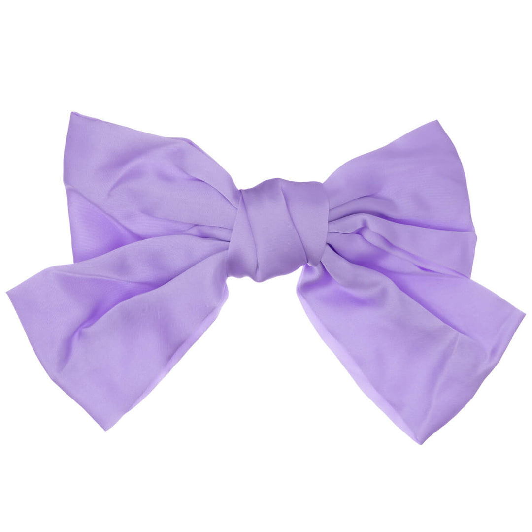 Monochrome satin hair bow tie hair clip 20cm