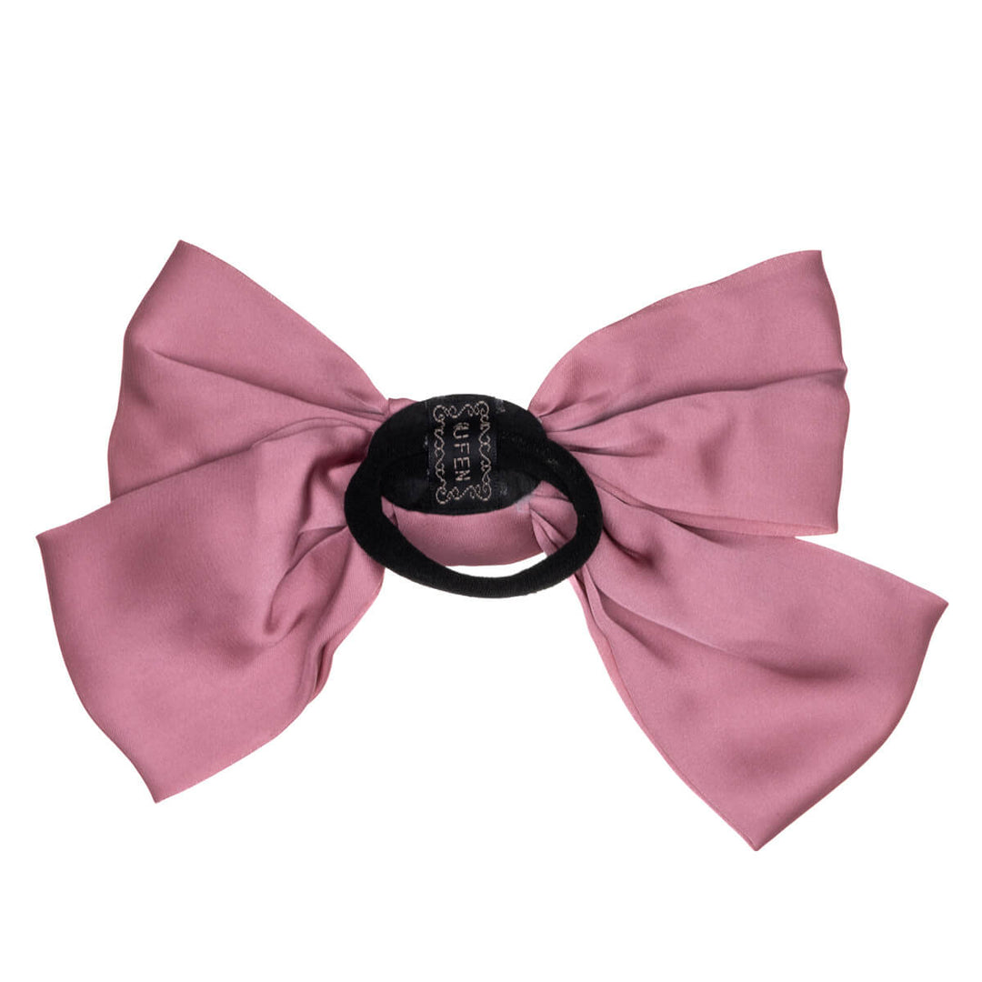 Monochrome satin hair bow tie hair bow 21cm