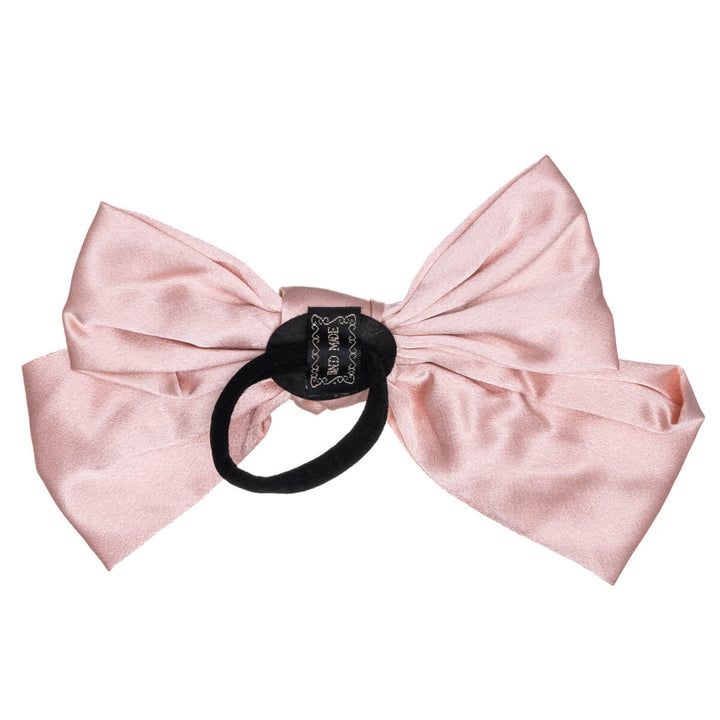 Monochrome satin hair bow tie hair bow 21cm