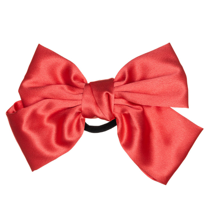 Monochrome satin hair bow tie hair bow 21cm